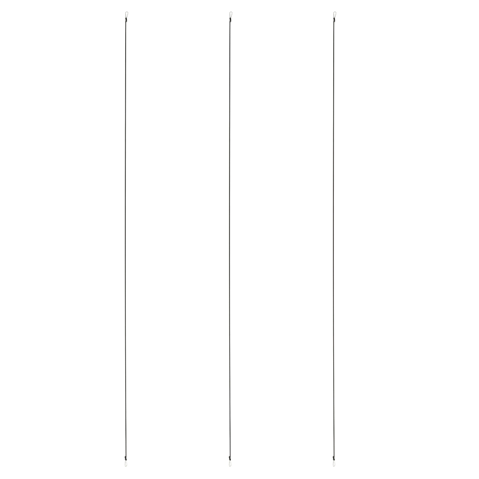 3Pack Bungee Cords with Hooks, 196.9" Heavy Duty Rubber Bungee Straps Outdoor Elastic Ropes for Securing Bike Tarps Luggage Tents, Black