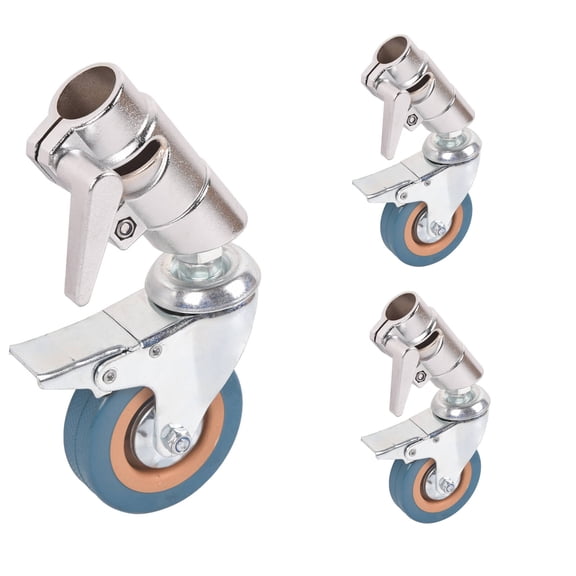 3Pack C-Stand Swivel Casters Wheels Set Heavy Duty Photography Studio Tripod