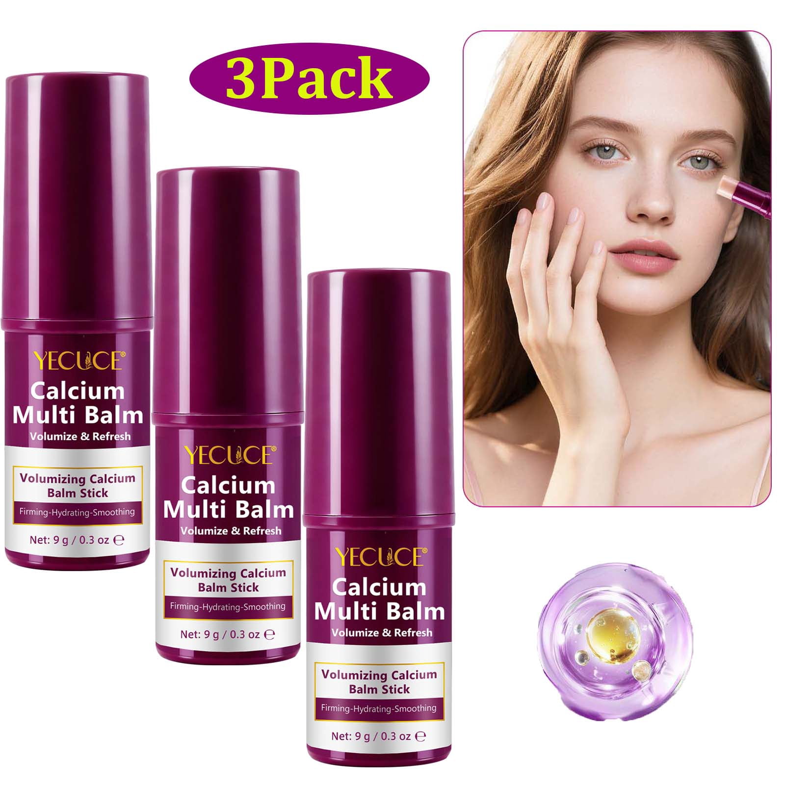2Pack Calcium Multi Balm Stick: Firming & Hydrating Care with