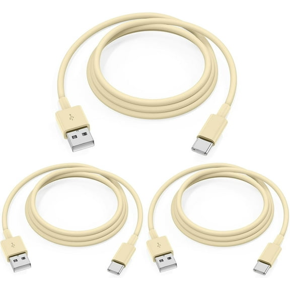 3Pack Car Carplay Cable for iPhone 16 15 Pro Max 15 Plus Car Charger Cord,3FT[Apple MFi]USB A to USB C Cable Carplay Adapter Cord Fast Charging for iPhone 15 16 Plus,iPad Pro13/11,iPad Air 5/4-Yellow