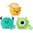 thumbnail image 1 of (3Pack) Case for Airpods 1 and Airpods 2, Silicone Airpods Case Protective Cover with Cute Funny Skin Design, with Keychain, 1 of 5