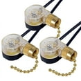 3Pack Ceiling Fan Light Switch ZE109 Fan Switch Ceiling Pull Chain