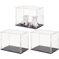 thumbnail image 1 of 3Pack Clear Acrylic Display Case Action Figures Display Boxs Assemble Collectibles Box Dustproof Protection Box Showcase, 1 of 10