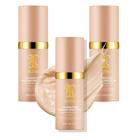 3Pack Color Changing Foundation Liquid Base, Deep Hydration, for All Skin