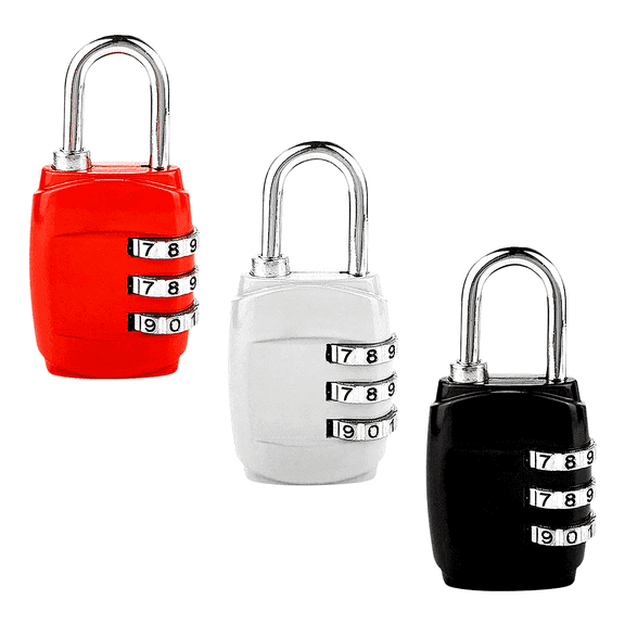 3Pack Combination Lock, 3 Digit Combination Padlock Outdoor, School Lock, Gym Locks