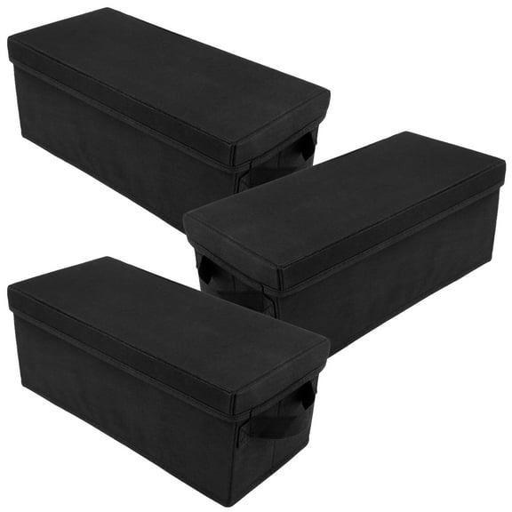 3Pack DVD Storage Box Movie Organizers - Disc Holders with Lids to Store Perfect DVD Case Storage Solution DVD Holder