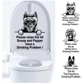 thumbnail image 1 of 3Pack Dog Toilet Stickers, Please Close The Lid Toilet Sign Dog Drinking Problem, The Dog Has A Drinking Problem Toilet Sticker, Please Close Lid Sticker, Toilet Seat Sticker Decals, 1 of 8
