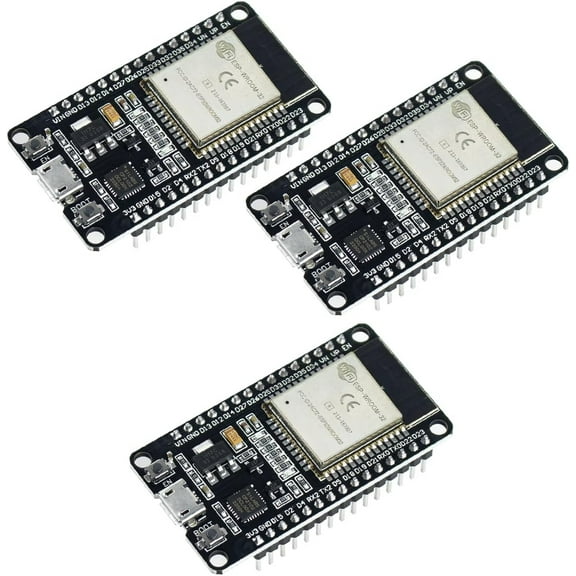 3Pack ESP32 ESP-WROOM-32 Development Board WiFi   Bluetooth CP2102 Dual Core 2.4Ghz Microcontroller Compatible with Arduino