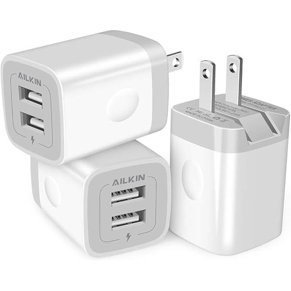 3Pack Fast Charging Cubes, Foldable Dual Port Charger Block, AILKIN ...