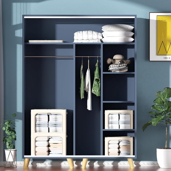 3Pack Foldable Storage Bins - Frame Storage Box Linen Fabric Stackable Clothes Container Organizer with Clear Window & Carry Handles Large Capacity (Large-66L, Beige)