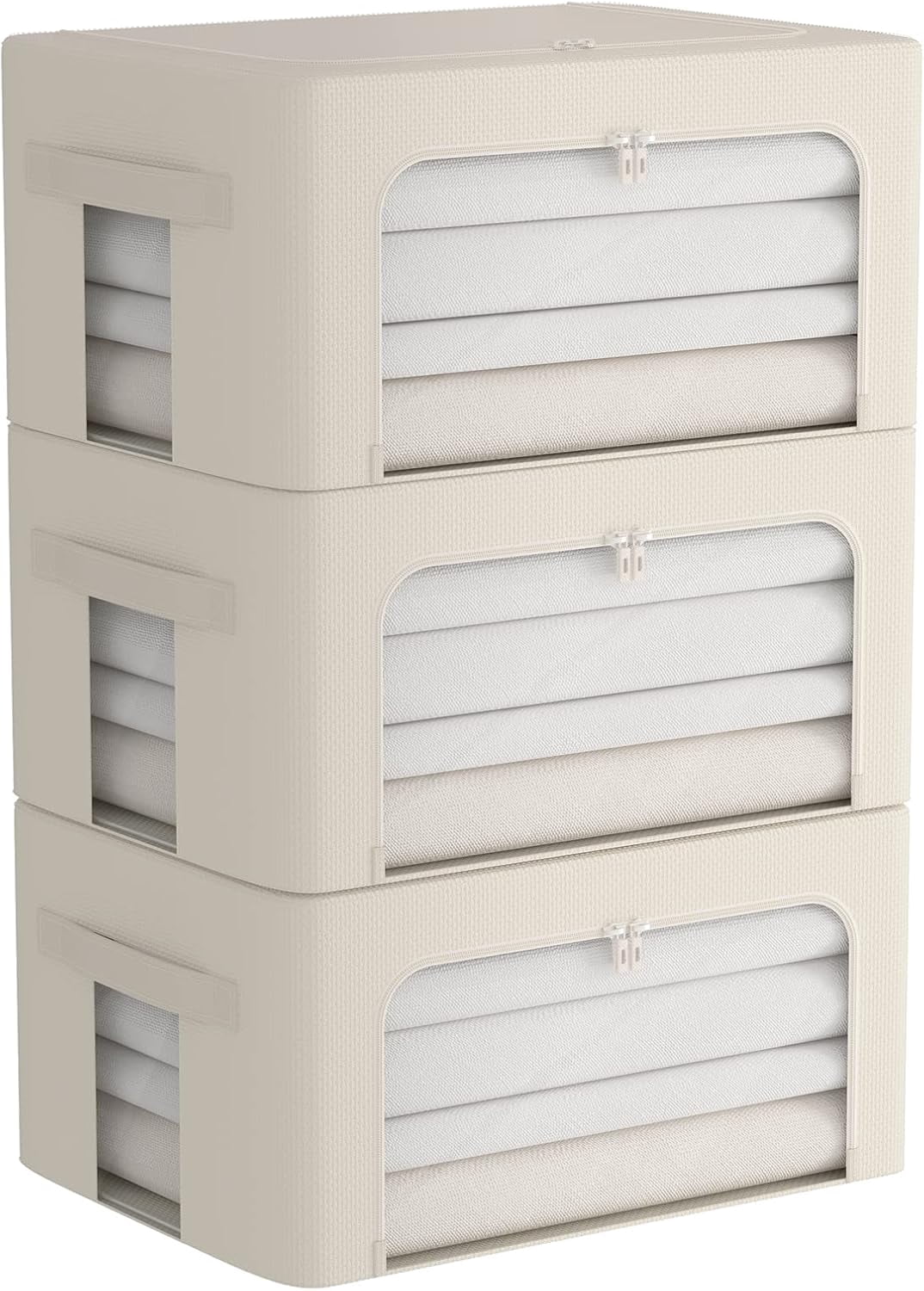 3Pack Frame Storage Box - Clothes Storage Bin Bags Oxford Fabric ...