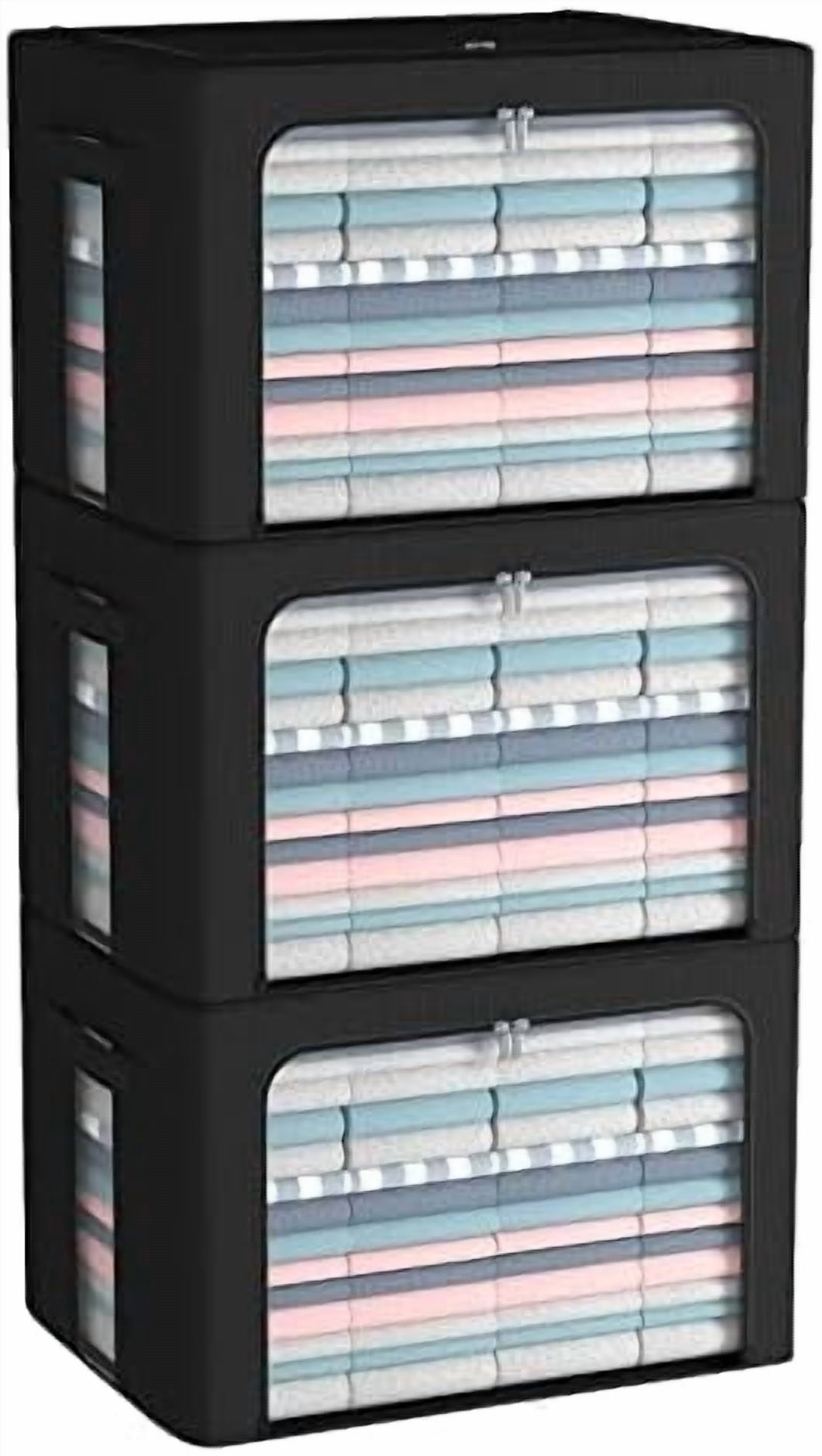 3Pack Frame Storage Box - Clothes Storage Bin Bags Oxford Fabric ...