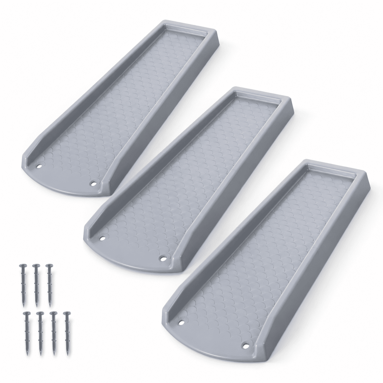 3Pack Gray Rain Gutter Downspout Splash Block Extensions For Water ...