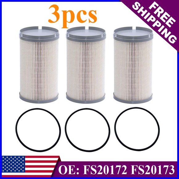 3Pack K37-1029 Fuel Filter FS20172 K37-1012 K37-1011 For Peterbilt Kenworth