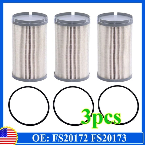 3Pack K37-1029 Fuel Filter FS20172 K37-1012 K37-1011 For Peterbilt Kenworth