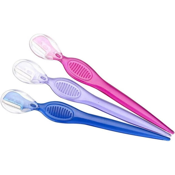 3Pack Kit Eyebrow Shapers Razor ,Trimmers ,Lightweight Non-Slip Easy-Clean for Women, Stainless Steel Trimmers ,for Travel Beauty Make up