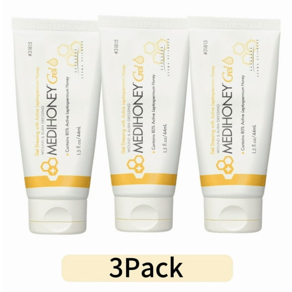 3Pack Medihoney Gel Wound and & Burn Dressing from Derma Sciences #31815, 1.5 oz,44ml