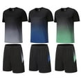 thumbnail image 1 of BUYJYA 3Pack Men's Workout Set Gym Clothes Active Shorts Shirt Set for Running Basketball Football and Daily Life,Size S-3XL, 1 of 7