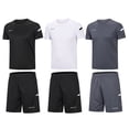 thumbnail image 1 of BUYJYA 3Pack Men's Workout Set Gym Clothes Active Shorts Shirt Set for Running Basketball Football and Daily Life,Size S-3XL, 1 of 8