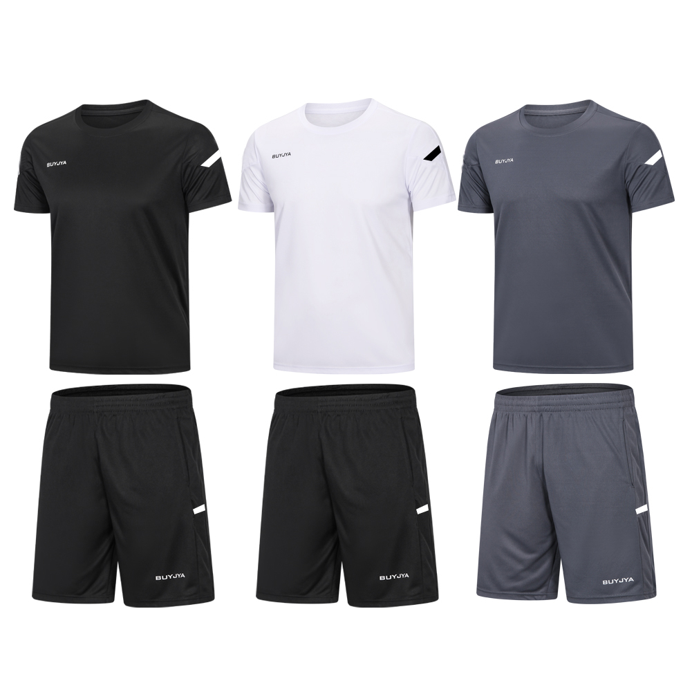 3Pack Men's Workout Set Gym Clothes Active Shorts Shirt Set for Running Basketball Football and Daily Life - image 1 of 7