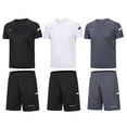 thumbnail image 1 of BUYJYA 3Pack Men's Workout Set Gym Clothes Active Shorts Shirt Set for Running Basketball Football and Daily Life,Size S-3XL, 1 of 7