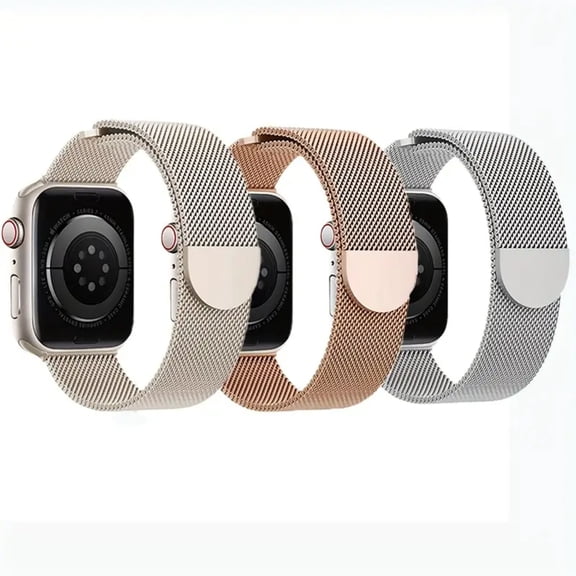 3Pack Milanese Loop for Apple Watch Band 38MM 40mm41mm ( S10 42mm) iwatch band Women Men,Stainless Steel Mesh Magnetic Strap for Apple watch Ultra/2 Series 9 8 7 6 5 4,SE 2nd Generation
