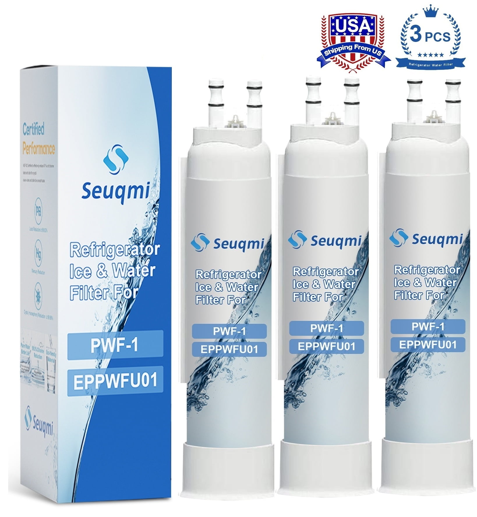 3Pack Movmn brand water and ice filters are compatible with Frigidaire