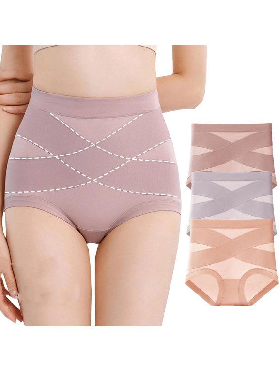 3Pack Panties- Ultimate Comfort Leakproof and Shaping Panties, Womens Tummy Control Underwear, Tuck in the abdomen and lift the buttocks