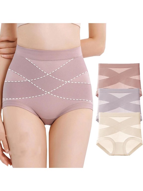 3Pack Panties- Ultimate Comfort Leakproof and Shaping Panties, Womens Tummy Control Underwear, Tuck in the abdomen and lift the buttocks