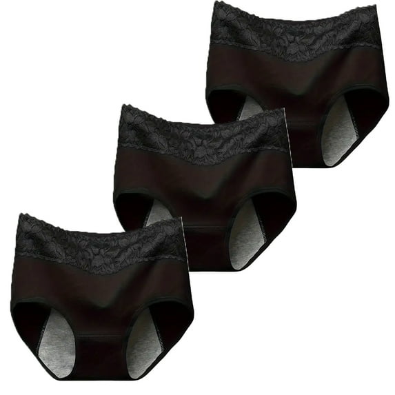 3Pack Period Underwear for Women Heavy Flow, Leak-Proof Period Panties Comfort, Postpartum and Menstrual Panties, Women's Briefs