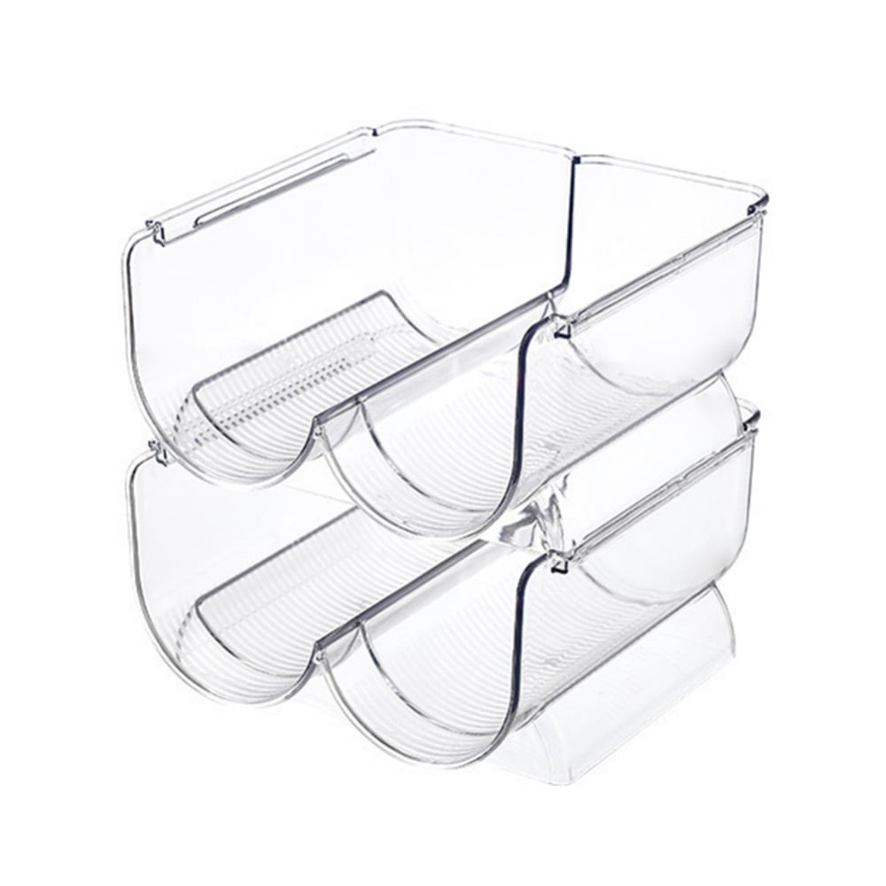 3Pack Plastic Free-Standing Stackable 2 Bottle Storage Holder Rack ...