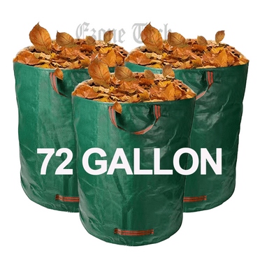 3Pack Reusable Garden Waste Bags 72 Gallon Yard Leaf Lawn Trash Waste Bags US