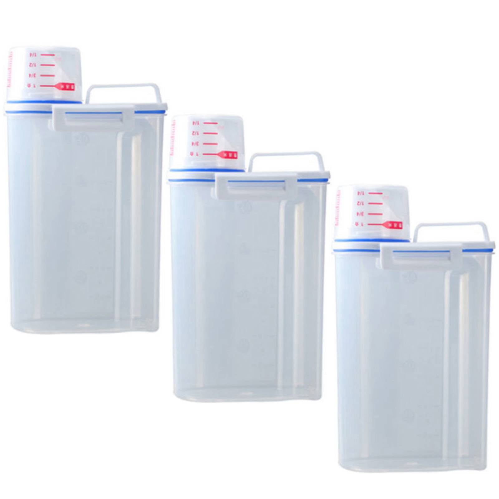 3Pack Rice Storage Container 10lb - Airtight Dry Food Cereal Containers ...