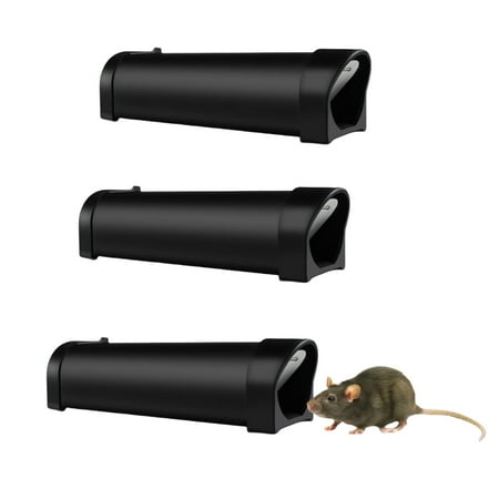 3Pack Rodent Zapper Rat Mice Trap Humane Trap Catch and Release Traps Mousetrap Catcher Capture Cage Indoor Outdoor Use