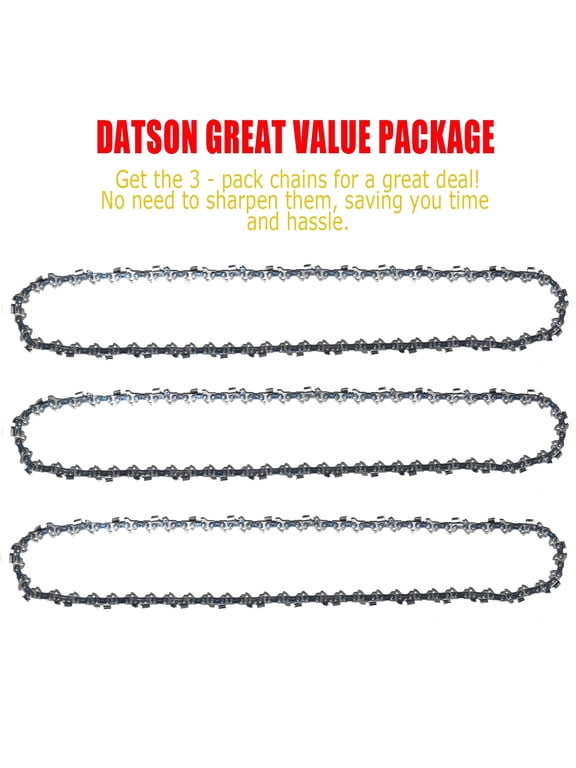 3Pack S45 12 Inch Chainsaw Chain 3/8" LP Pitch .050" Gauge 45 Drive Links Fits Poulan 2150.2175, 2250,2300,2375, 2450,2550,3314, Micro 25 XXV Series