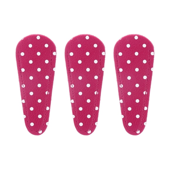 3Pack Scissor Sheath, 2.6"x1" PU Leather Scissor Cover Protector, Rose Red