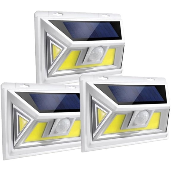 with 3Pack Solar Motion Sensor Lights, Bright Outdoor Lights, 270 ? Wide Angle Safety Lights, sunblast Atomic Beam, Suitable for Courtyards, Garages, Decks