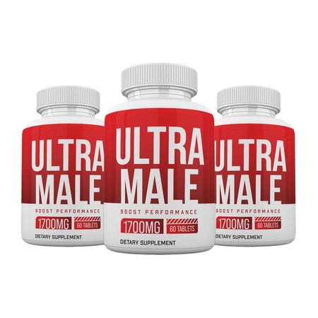 (3Pack) Ultra Male Pills, Power Ultra Male Supplement Advanced Formula, 180 Count