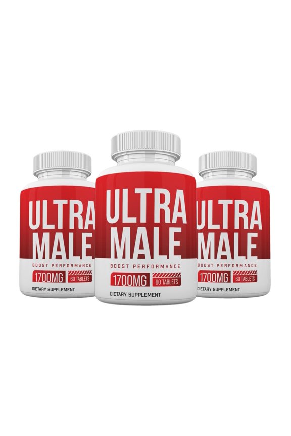 (3Pack) Ultra Male Pills, Power Ultra Male Supplement Advanced Formula, 180 Count