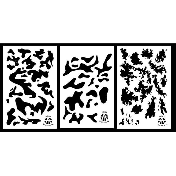 3Pack! Vinyl Airbrush Spray Paint Camo Stencils 14" Multicam - Army - TACS