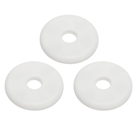 3Pack Wall Split Flange, ABS Self-Adhesive Escutcheon Plate for 16.5mm/0.6" Diameter, Water Pipe Cover for Kitchen Toilet Faucet Decoration, White