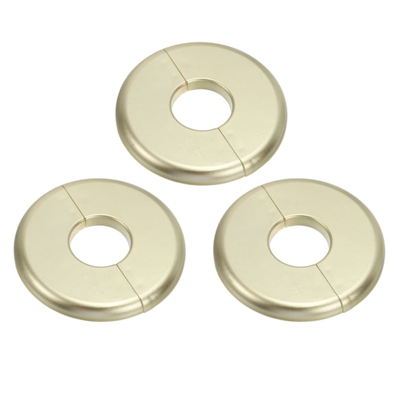 3Pack Wall Split Flange, ABS Self-Adhesive Escutcheon Plate for 28mm/1.1" Diameter, Water Pipe Cover for Kitchen Toilet Faucet Decoration, Gold