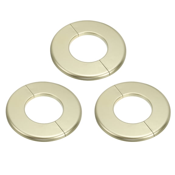 3Pack Wall Split Flange, ABS Self-Adhesive Escutcheon Plate for 64mm/2.5" Diameter, Water Pipe Cover for Kitchen Toilet Faucet Decoration, Gold