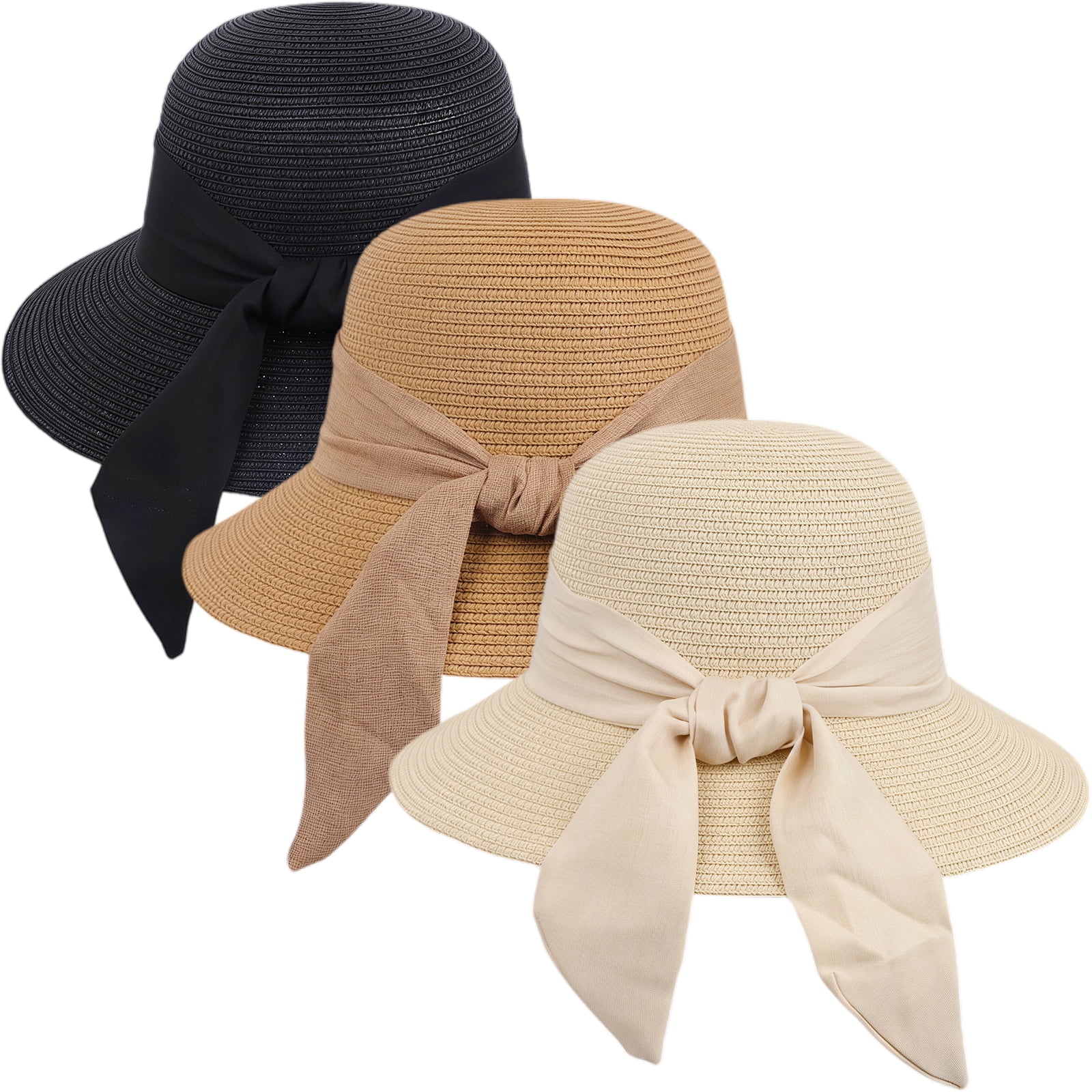 Newsboy Pillbox Hat with Ribbon Button Wide Brim Sun Protection Cocktail Church Windsor main image 2