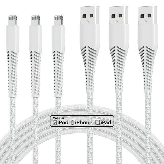 3Pack iPhone Charger Cord 10ft, [Apple MFi Certified] Long Lightning