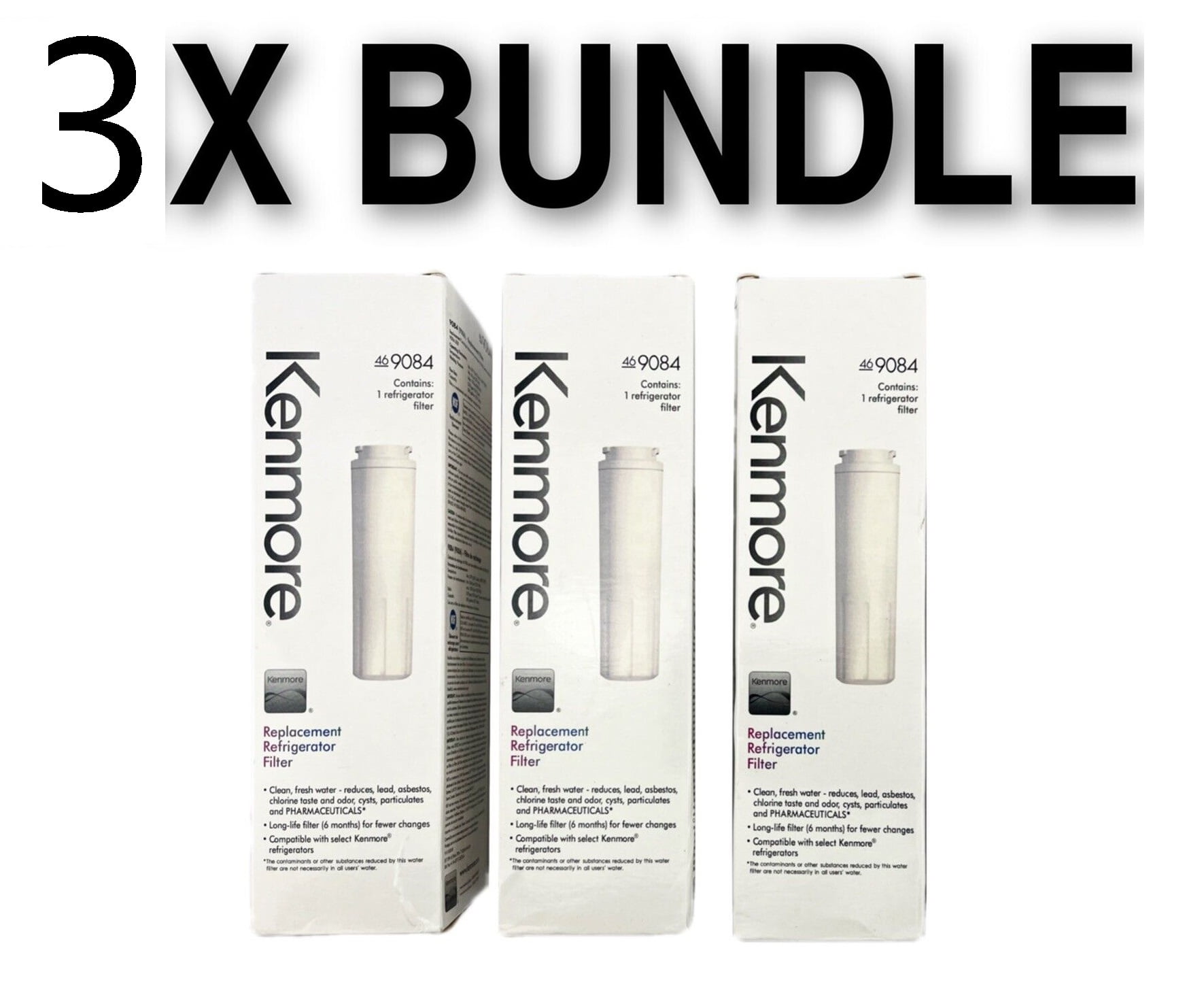 3Packs Kenmore 9084 UKF8001 Replacement for EDR4RXD1,UKF8001AXX750