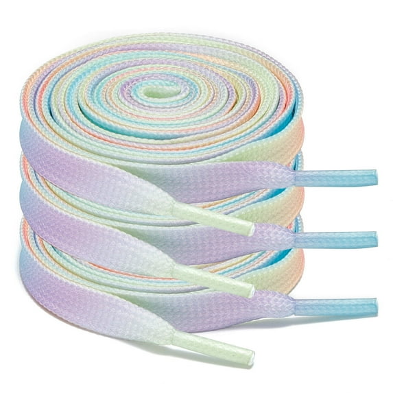 3Pair 24 - 72 Inch Flat Shoe Laces Replacement for Sneakers Boots Athletic Shoes