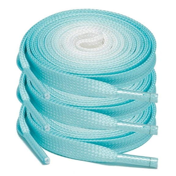 3Pair Flat Replacement Shoelaces for Sneakers Shoe Laces Cyan 36 48 60 Inch