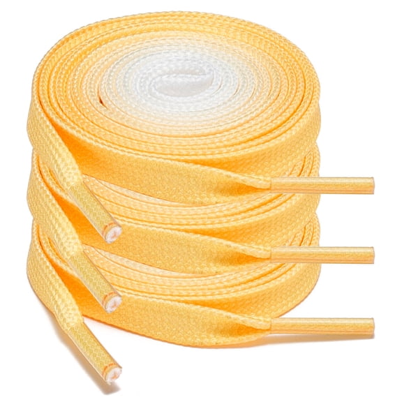3Pair Flat Replacement Shoelaces for Sneakers Shoe Laces Yellow 36 48 60 Inch