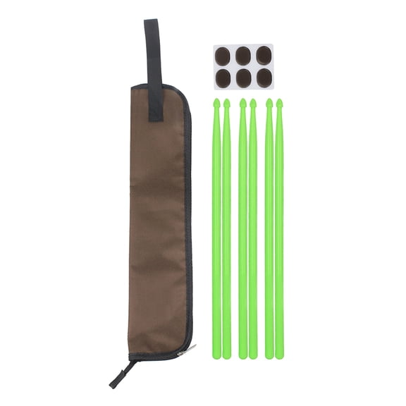 3Pair Maple/Nylon 5A Drum Sticks Set Comfortable Hand Grip Drumstick Nonslip Exercise Drumsticks for Drummer or Beginner